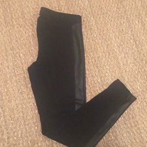 Express leather trim leggings